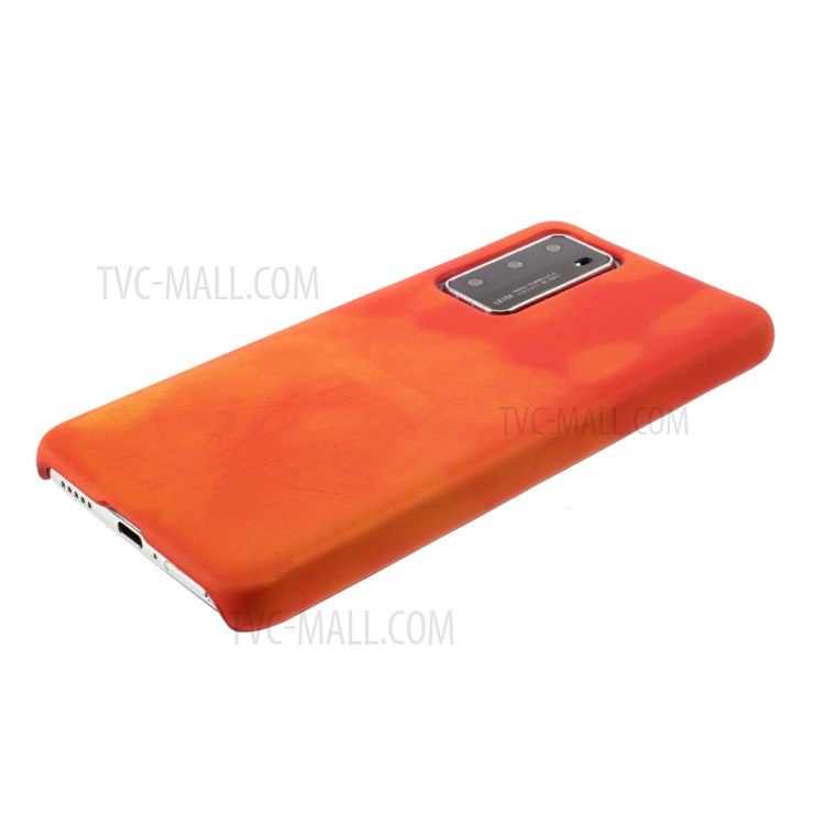 Thermal Induction Fluorescent Color Changing Hard PC Shell Case for Huawei P40 - Orange-4