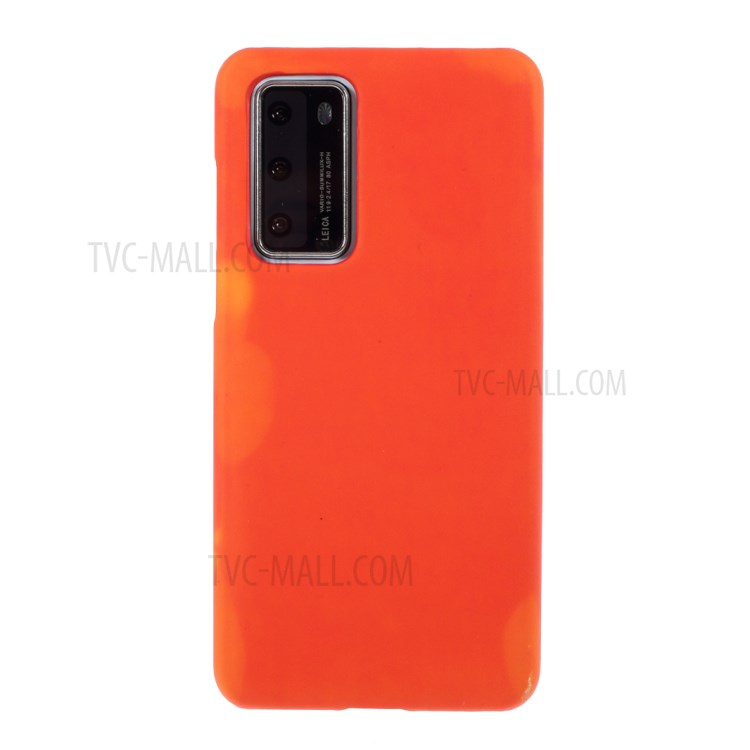 Thermal Induction Fluorescent Color Changing Hard PC Shell Case for Huawei P40 - Orange-7