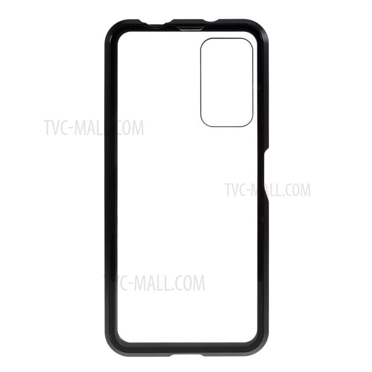 Magnetic Installation Metal Edge + Tempered Glass Full Protective Cover for Honor X10 5G - Black-3