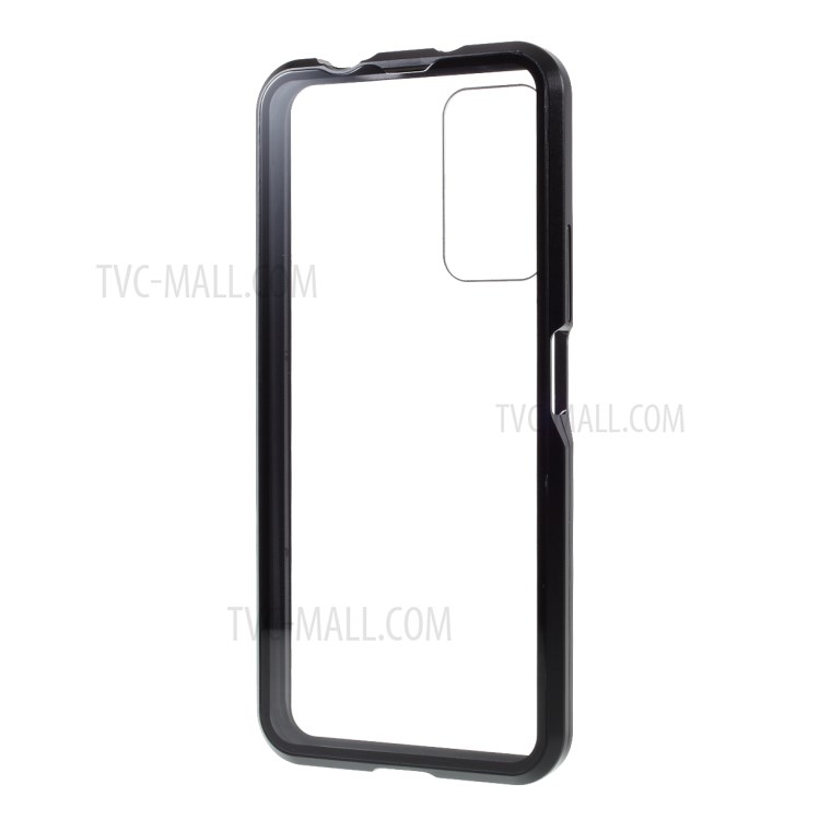Magnetic Installation Metal Edge + Tempered Glass Full Protective Cover for Honor X10 5G - Black-4
