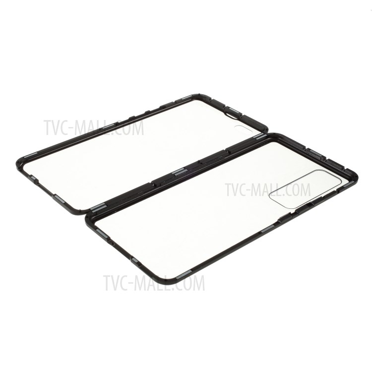 Magnetic Adsorption Metal Edge + Tempered Glass Cover for Huawei nova 7 Pro 5G - Black-2