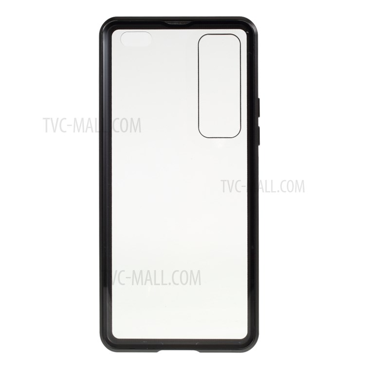 Magnetic Adsorption Metal Edge + Tempered Glass Cover for Huawei nova 7 Pro 5G - Black-3
