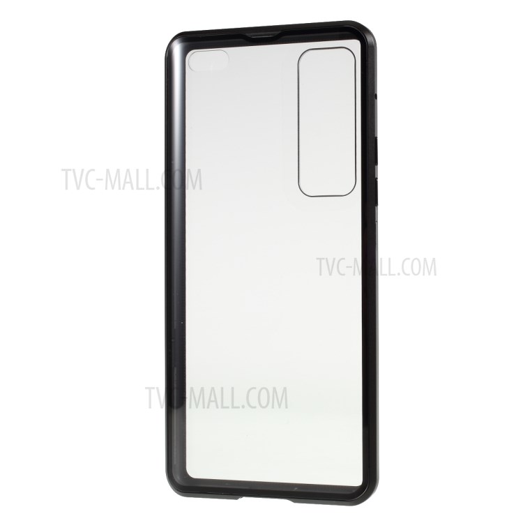 Magnetic Adsorption Metal Edge + Tempered Glass Cover for Huawei nova 7 Pro 5G - Black-4