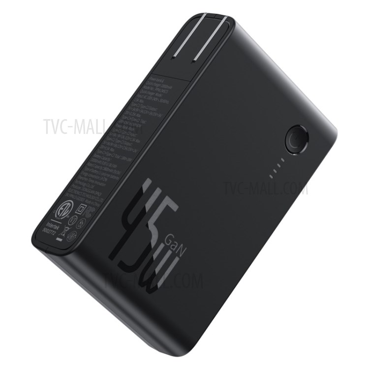 BASEUS Power Station(GaN)2-in-1 Quick Charge Power Bank & Charger C+U 10000mAh 45W US Plug - Black-8