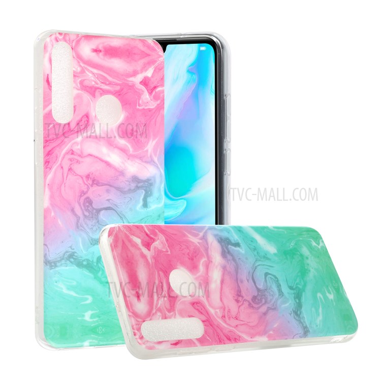 Teste Padrão De Mármore Impressão Tampa Do Telefone IMD TPU Para Y6p Huawei - Estilo B-1