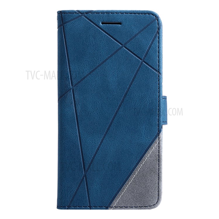 Couleur Blocage Coque De Protection En Cuir Design Élégant Pour P40 Pro Huawei - Bleu-6