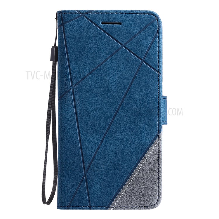 Couleur Blocage Coque De Protection En Cuir Design Élégant Pour P40 Pro Huawei - Bleu-7