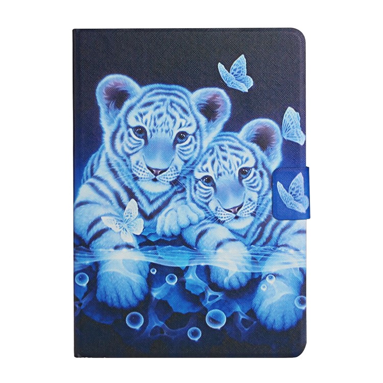 Pattern Printing Card Slots Flip Leather Tablet Shell for Huawei MatePad T8 - Tiger-2