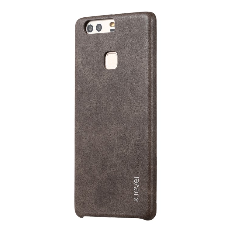X-LEVEL Vintage Series Leather Coated Hard Shell for Huawei P9 Plus - Coffee-1