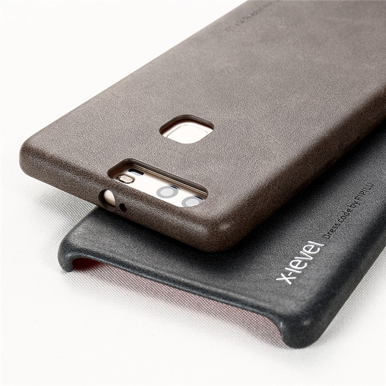 X-LEVEL Vintage Series Leather Coated Hard Shell for Huawei P9 Plus - Coffee-3