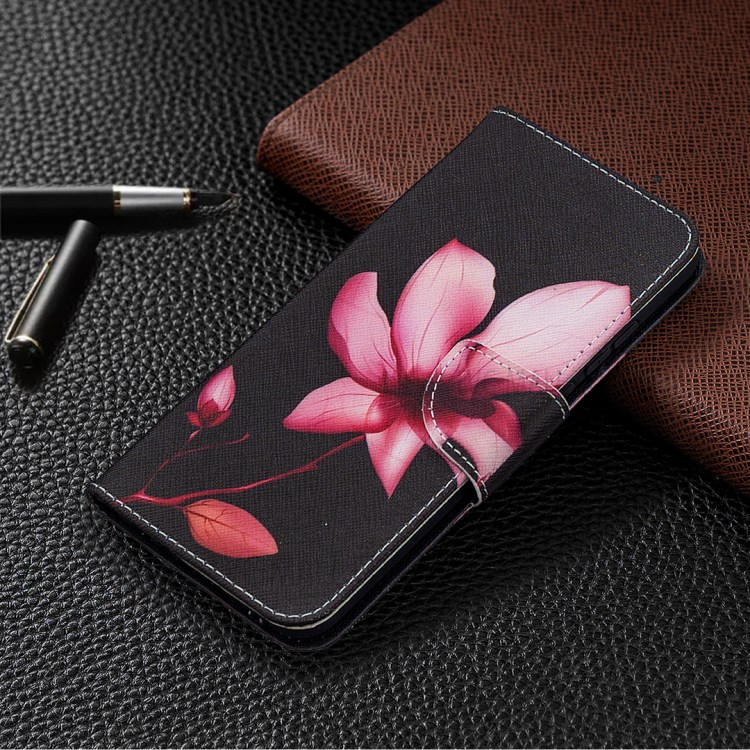 Pattern Printing Wallet Stand Leather Mobile Phone Shell for Honor 9X Lite - Flower-7