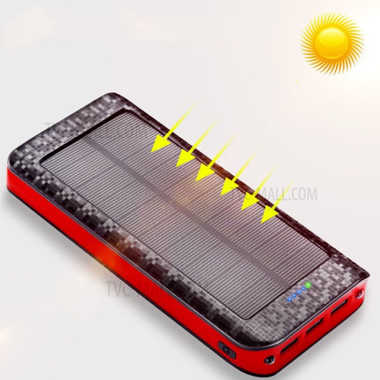 3 USB Solar Power Bank 16000mAh Waterproof Power Bank with LED Light-2