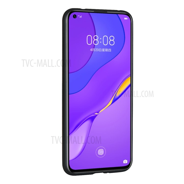 TPU Cuir Enduit Béquille Cas Avec Emplacements Pour Cartes Pour Nova 7 5G Huawei - Noir-8