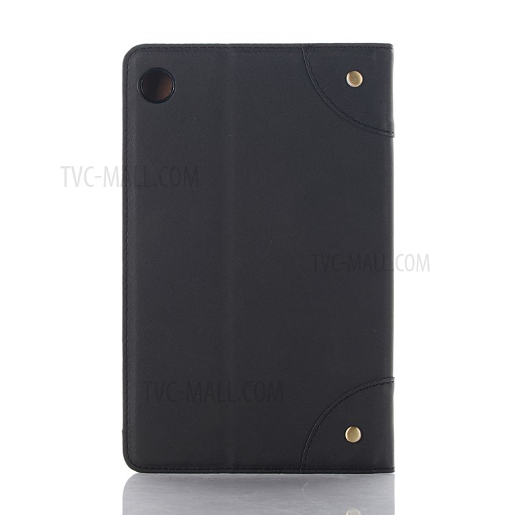 Retro Style Matte Leather Smart Tablet Case for Huawei MatePad T8 - Black-2
