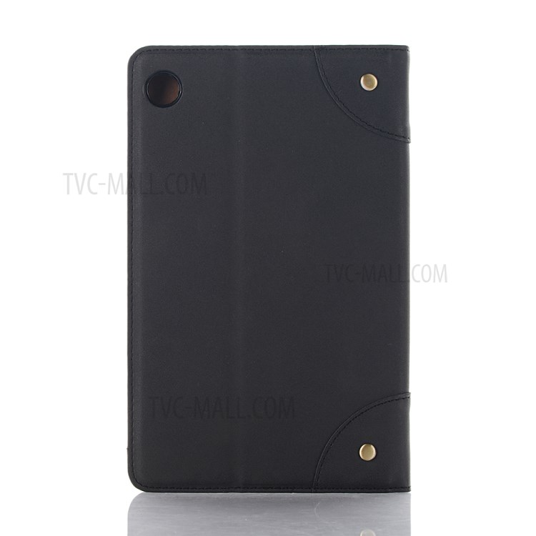 Retro Style Matte Leather Smart Tablet Case for Huawei MatePad T8 - Black-2