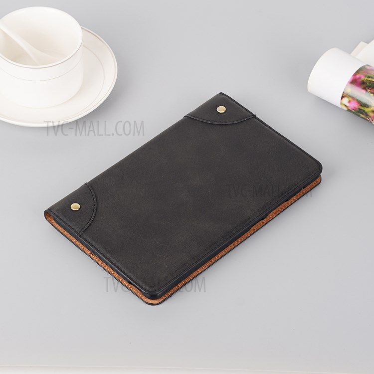 Retro Style Matte Leather Smart Tablet Case for Huawei MatePad T8 - Black-8