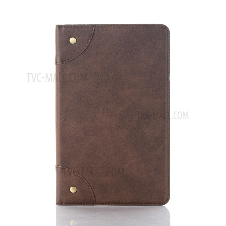 Retro Style Matte Leather Smart Tablet Case for Huawei MatePad T8 - Coffee-1