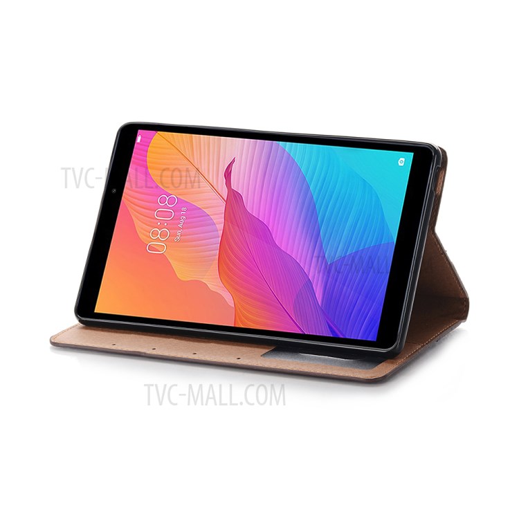 Retro Style Matte Leather Smart Tablet Case for Huawei MatePad T8 - Coffee-4