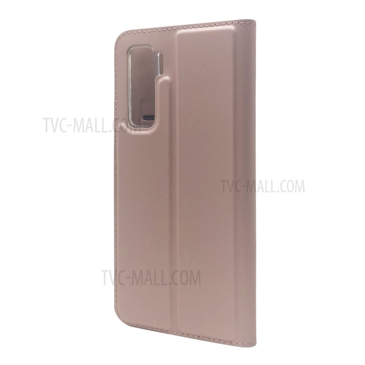 Magnetic Adsorption Stand Leather Card Holder Case for Huawei P40 Lite 5G / Nova 7 SE - Rose Gold-8