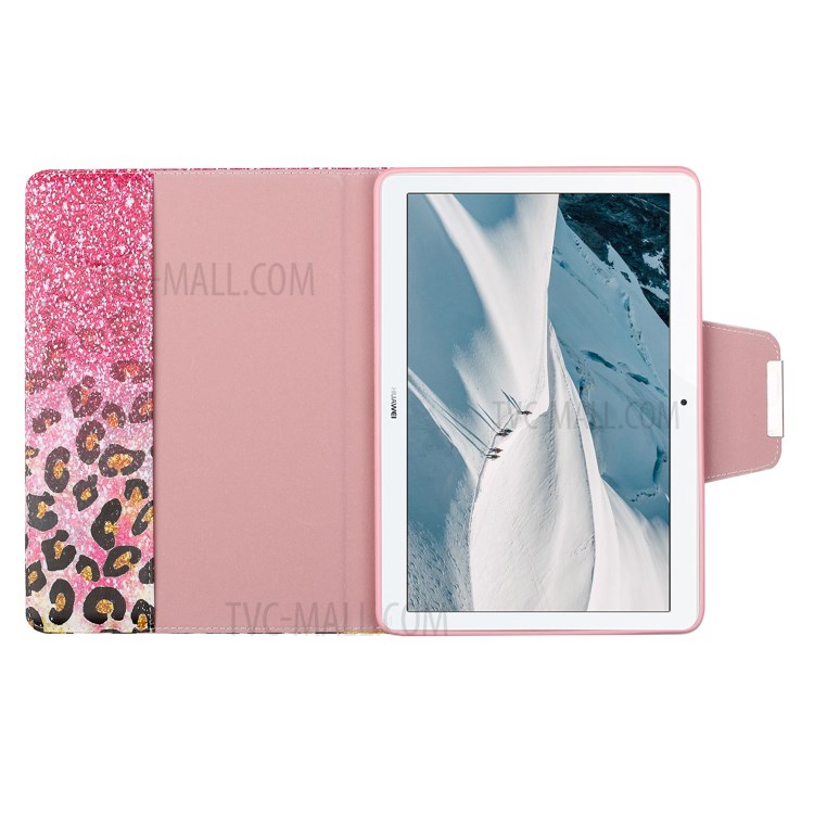 Pattern Printing PU Leather Smart Tablet Cover for Huawei MediaPad T3 10 - Leopard-6