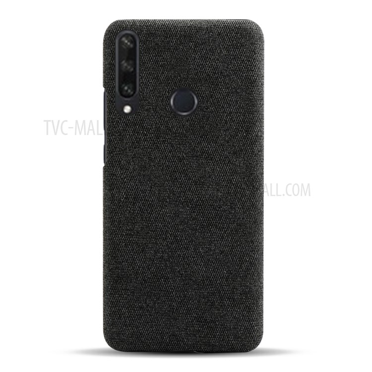 Cloth Texture Hard Case Cover for Huawei Y6p - Black-3