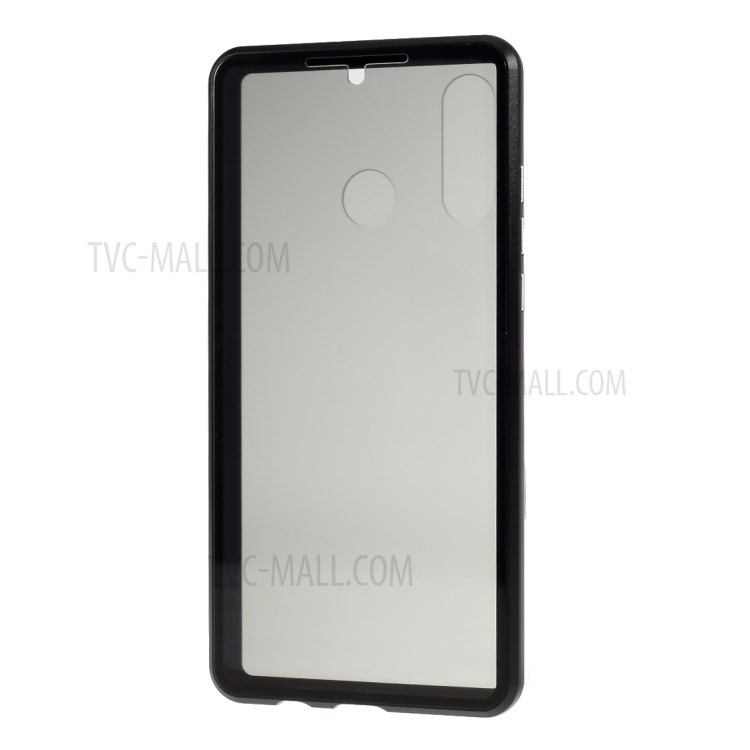 Cadre Métallique Anti-peep + Couvercle En Verre Trempé Pour Lite P30 Huawei / Nova 4E / P30 Lite Nouvelle Édition - Noir-4