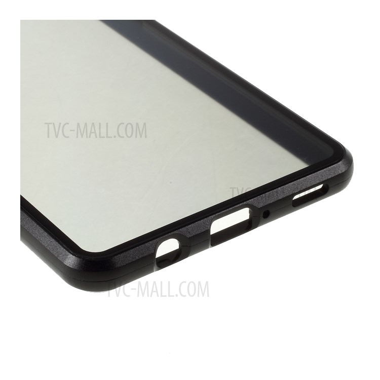 Cadre Métallique Anti-peep + Couvercle En Verre Trempé Pour Lite P30 Huawei / Nova 4E / P30 Lite Nouvelle Édition - Noir-8