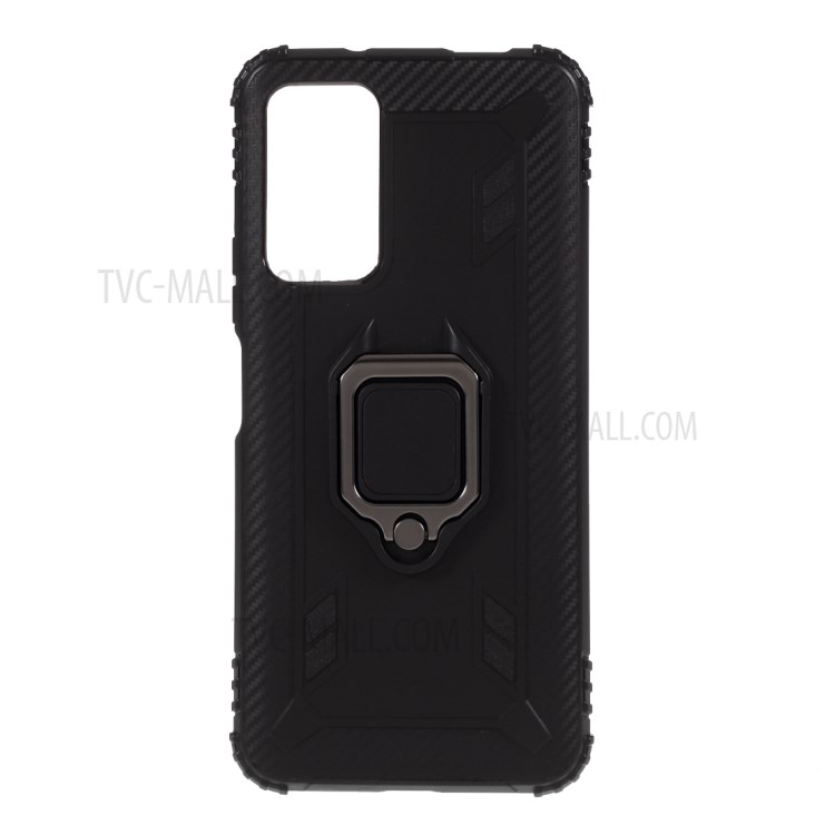 Anti-drop TPU Shell with Unique Kickstand for Honor X10 5G - Black-1