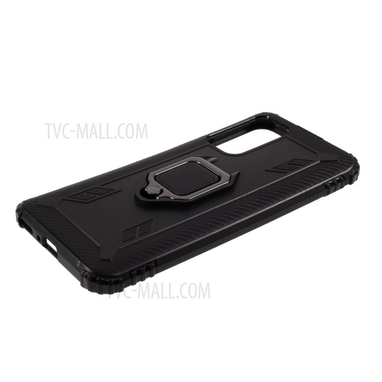 Anti-drop TPU Shell with Unique Kickstand for Honor X10 5G - Black-5