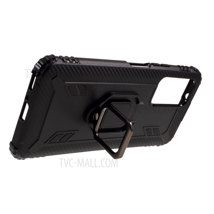Anti-drop TPU Shell with Unique Kickstand for Honor X10 5G - Black-6