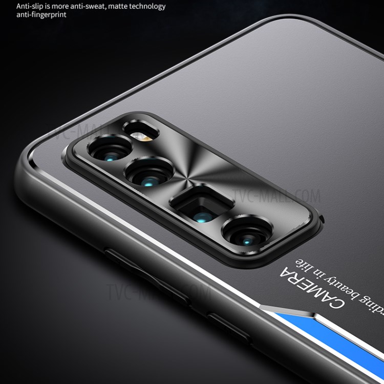 Shockproof Aluminium Alloy Black + TPU Hybrid Case for Huawei Nova 7 Pro 5G-6