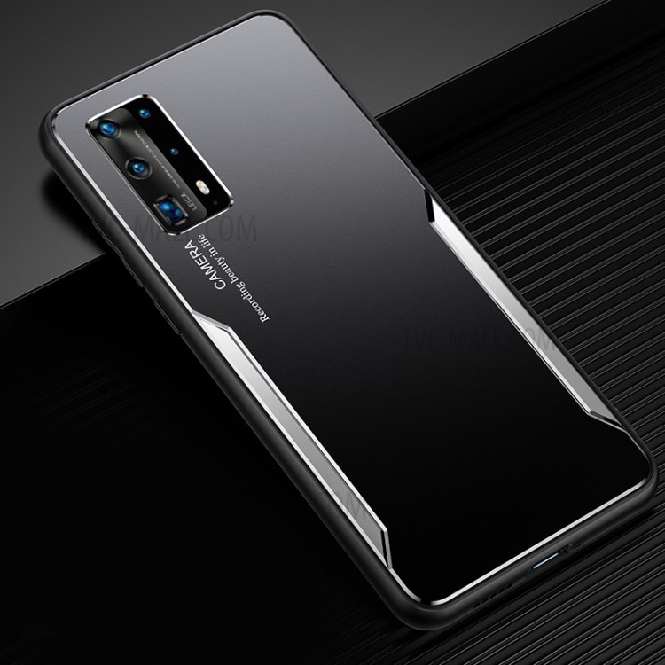 Shockproof Aluminium Alloy + TPU Protective Shell for Huawei P40 Pro+ - Black/Silver-1