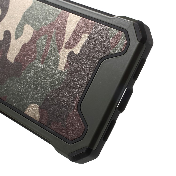 Camouflage Leather Coated PC TPU Hybrid Shell for Huawei P9 Lite / G9 Lite - Army Green-5
