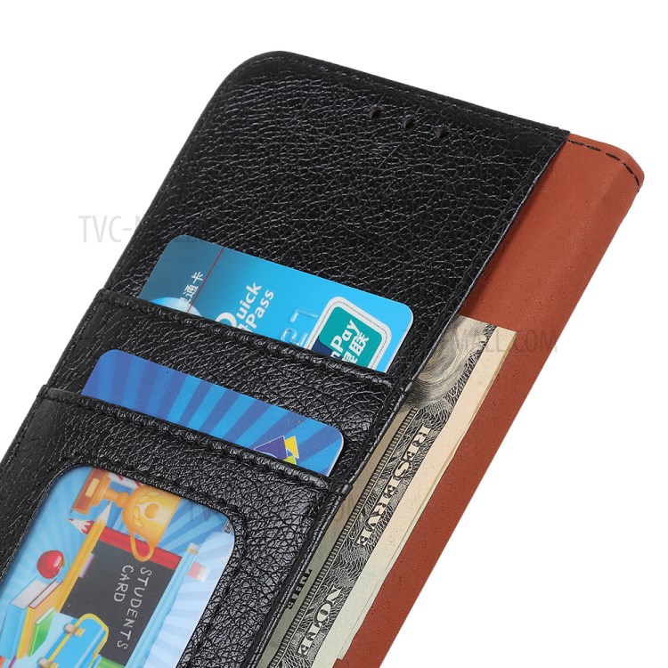 Nappa Texture Split Leather Wallet Case for Honor 30 Youth/30 Lite - Black-9