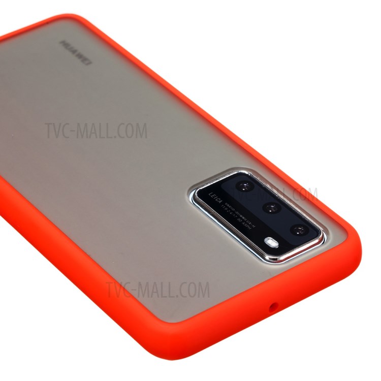Frosted Skin Drop-resistant PC + TPU Hybrid Shell for Huawei P40 - Red-5