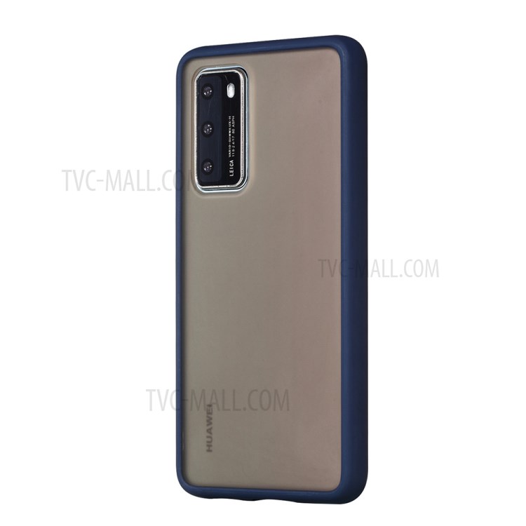 Frosted Skin Drop-resistant PC + TPU Hybrid Shell for Huawei P40 - Dark Blue-2