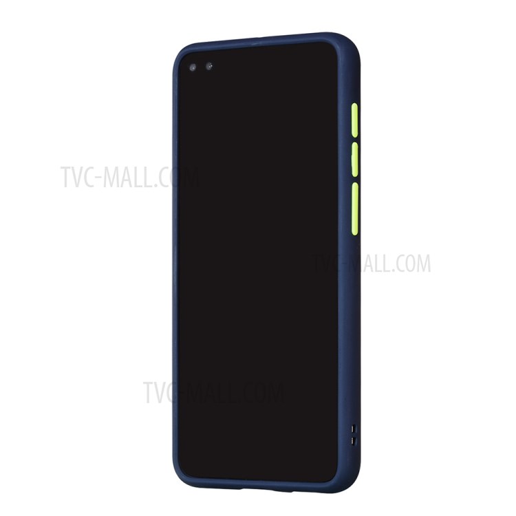 Frosted Skin Drop-resistant PC + TPU Hybrid Shell for Huawei P40 - Dark Blue-3