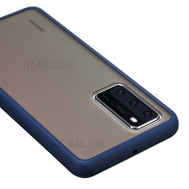 Frosted Skin Drop-resistant PC + TPU Hybrid Shell for Huawei P40 - Dark Blue-6