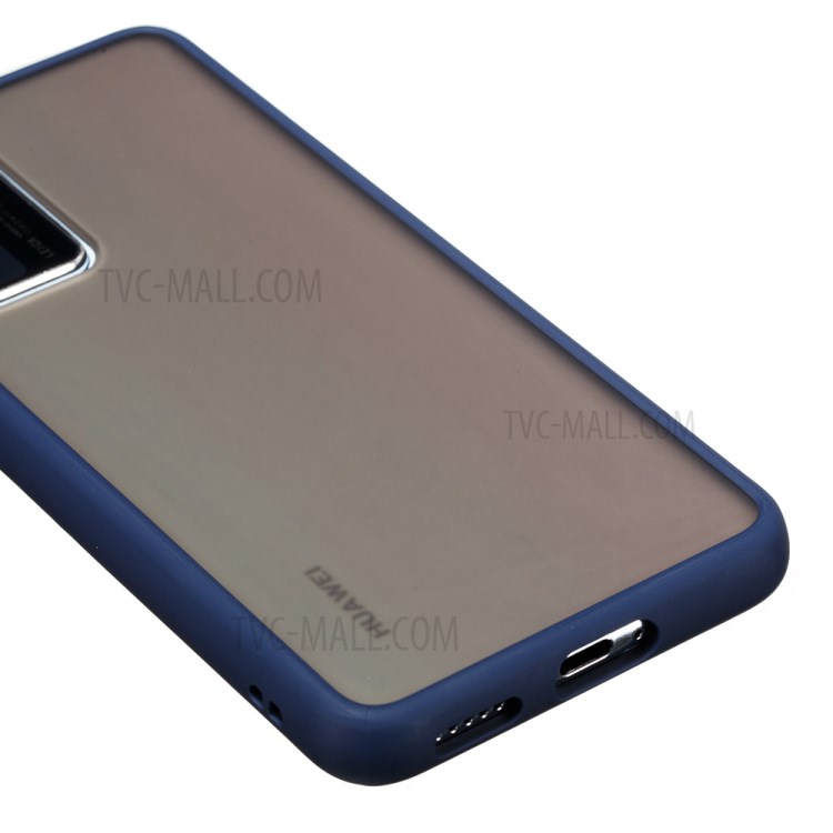 Frosted Skin Drop-resistant PC + TPU Hybrid Shell for Huawei P40 - Dark Blue-7