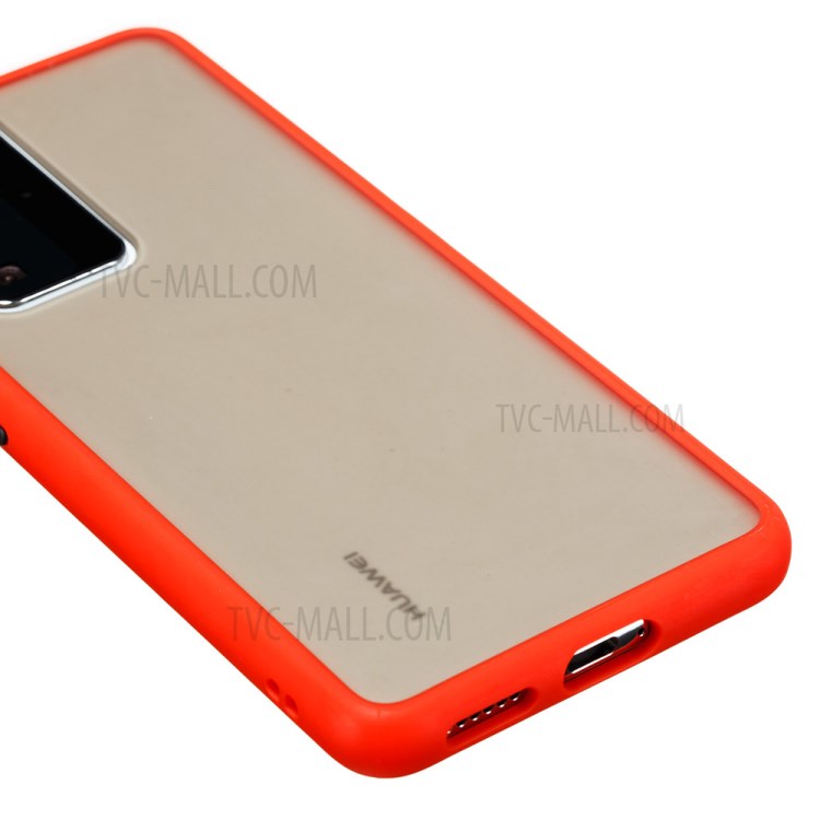 Matte Skin Drop-resistant PC + TPU Hybrid Protective Case for Huawei P40 Pro - Red-6