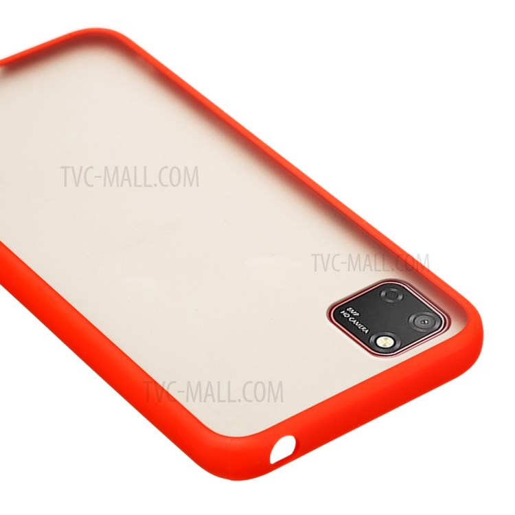 Matte Skin Drop-resistant PC + TPU Unique Shell for Huawei Y5p - Red-5