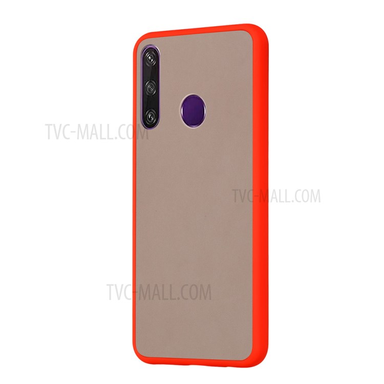 Matte Skin Drop-resistant PC + TPU Hybrid Mobile Phone Case for Huawei Y6p - Red-2