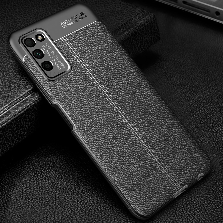 Litchi Texture TPU Shell for Honor 30 Youth/30 Lite - Black-2