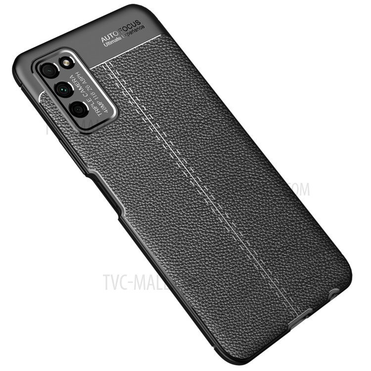Litchi Texture TPU Shell for Honor 30 Youth/30 Lite - Black-3