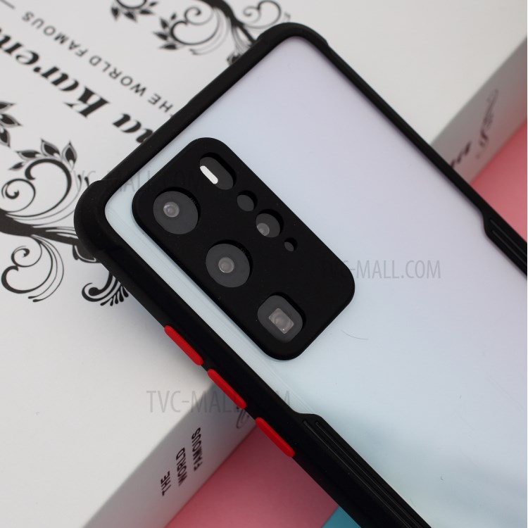 Bi-color TPU Frame + Acrylic Anti-drop Phone Cover for Huawei P40 Pro - Black-3