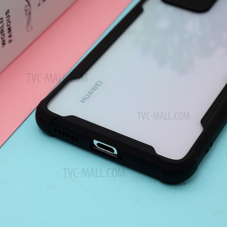Bi-color TPU Frame + Acrylic Anti-drop Phone Cover for Huawei P40 Pro - Black-5