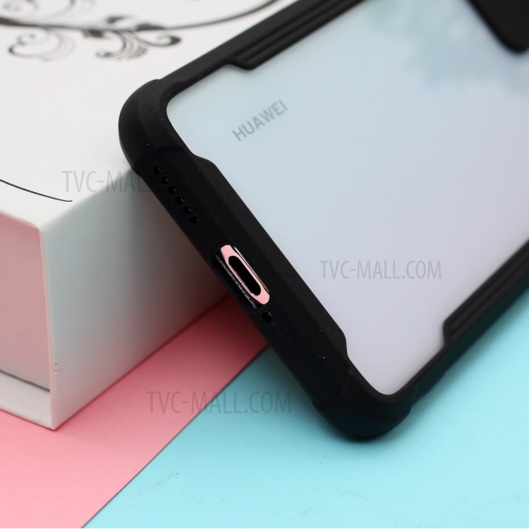 Bi-color TPU Frame + Acrylic Anti-drop Phone Cover for Huawei P40 Pro - Black-6