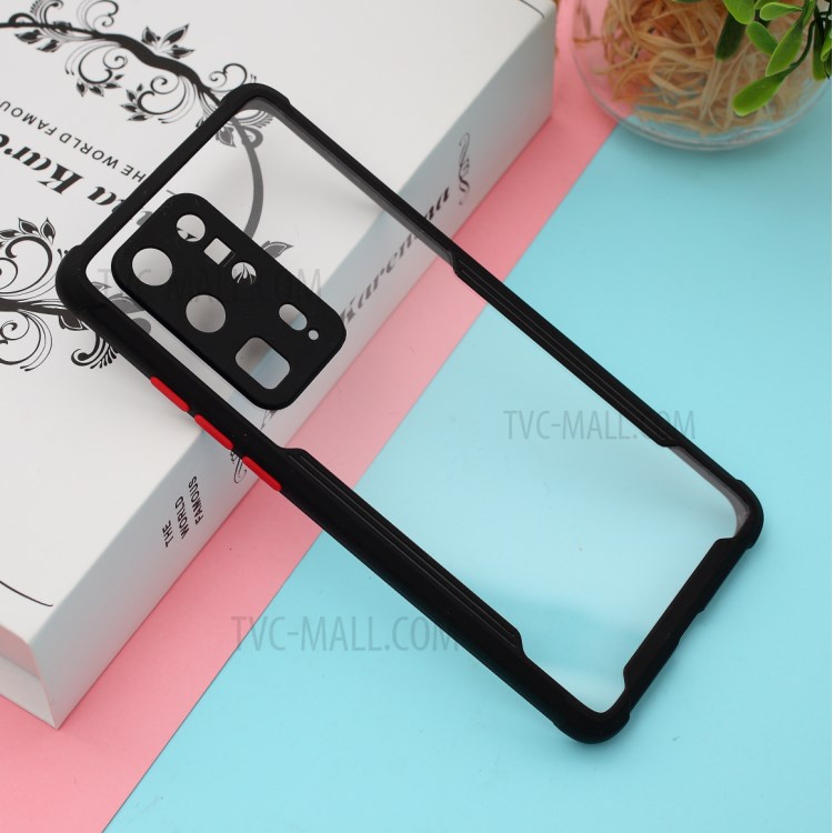 Anti-drop TPU Frame + Acrylic Bi-color Shell for Huawei P40 Pro+ - Black-1