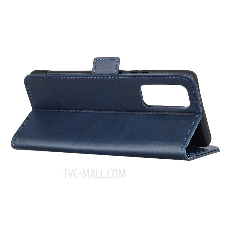 Magnetic Closure Leather Wallet Cell Phone Case for Honor 30 Youth/30 Lite - Blue-4