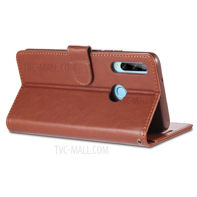 AZNS Leather with Wallet Shell for Huawei Y6p - Brown-7